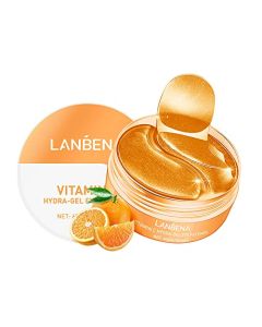 Bluemega Parches para Ojos Vitamin-C Under Eye Patches - Parches de colágeno Máscaras de Ojos con Efecto hidratante y antienvejecimiento/Parches de hidrogel bajo los Ojos para los Ojos