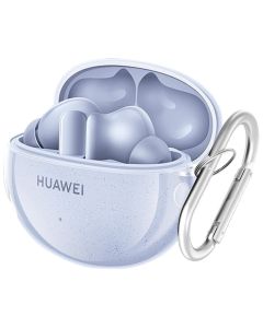 PENGPAI Funda para Huawei Freebuds 5i y 6i Case Uso Rudo Protector Carcasa Transparente TPU Espesamiento Anti-Arañazos con Llavero