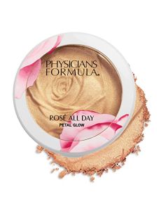 Physicians Formula Rosé All Day Highlighter Makeup Blush Face Powder Shimmer Petal Brillo, Rosa recién recogido