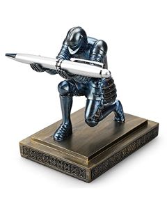 HDMbigmi - Soporte para bolígrafos de caballero, organizadores de computadora y accesorios, soporte para lápices de resina como regalo con un bolígrafo elegante para oficina y organizador de